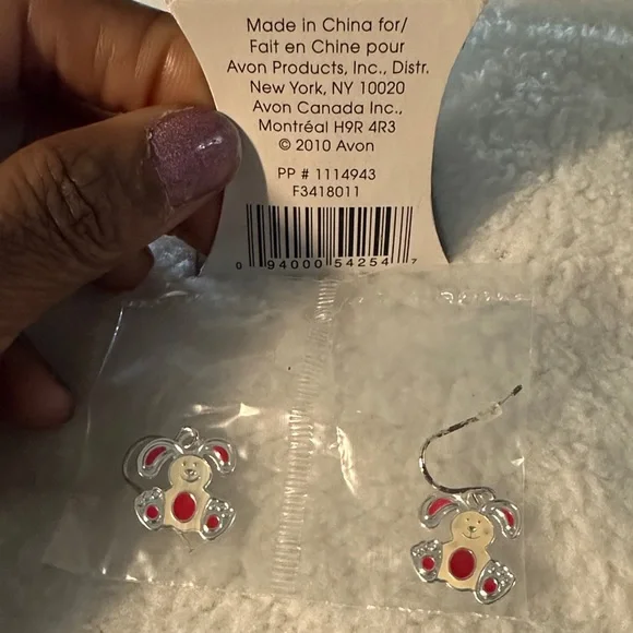 Avon 210-EASTER EARRINGS Bunny Studs - Picture 2 of 12
